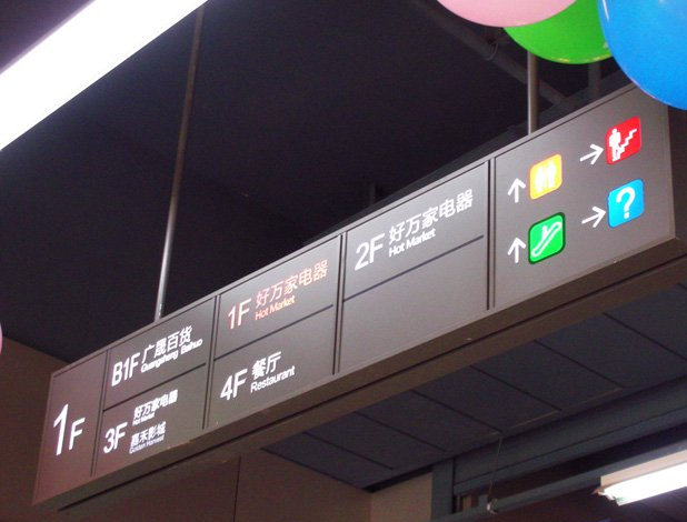 商場標(biāo)識標(biāo)牌
