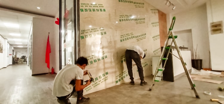 中商創(chuàng)服集團(tuán)公司logo墻設(shè)計制作+法國吉洛企業(yè)公司背景墻設(shè)計制作
